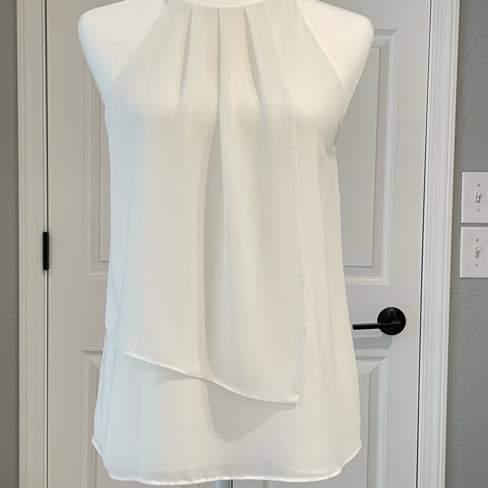 Elegant White Sleeveless Top